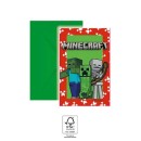 Minecraft Green party invitation 6 pcs FSC