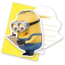 Minions The Rise of Gru party invitation 6 pcs