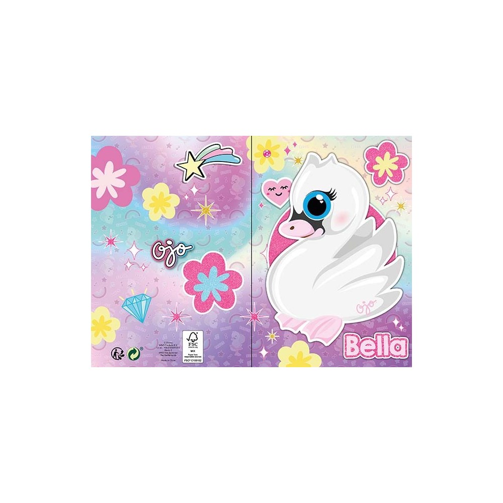 Ojo Swan 3D Pop-up Greeting Card + Envelope