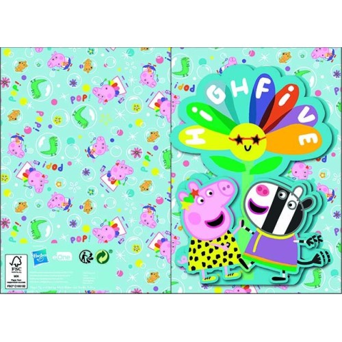 Peppa Pig Highfive 3D pop-up greeting card + envelope