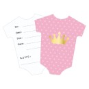 Baby Little Girl Pink Invitation Set of 6 pcs