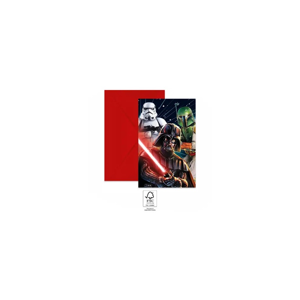 Star Wars Galaxy party invitation 6 pcs FSC
