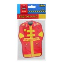 Fireman Fire Brigade yellow invitation 6 pcs