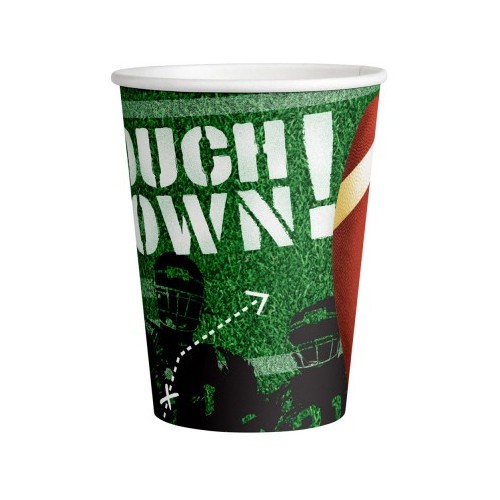 Sport Touchdown American Football Paper Cup 8 pcs 250 ml
