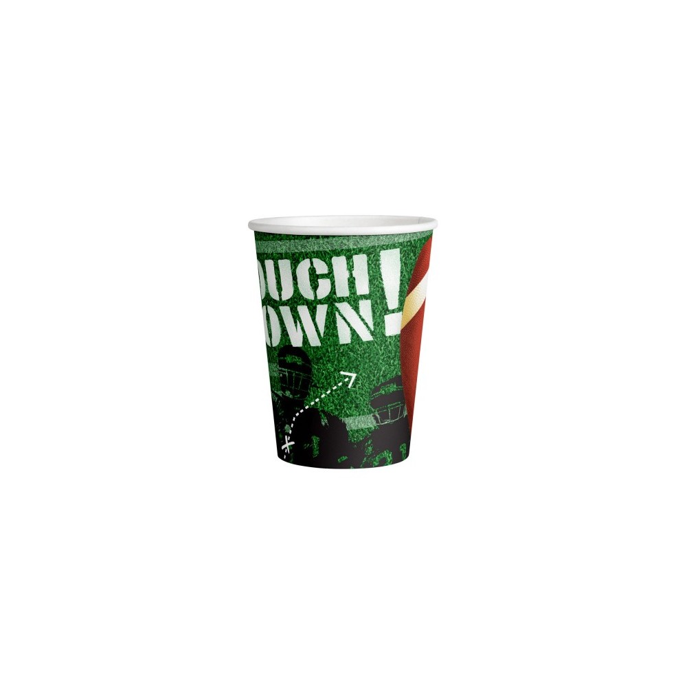 Sport Touchdown American Football Paper Cup 8 pcs 250 ml