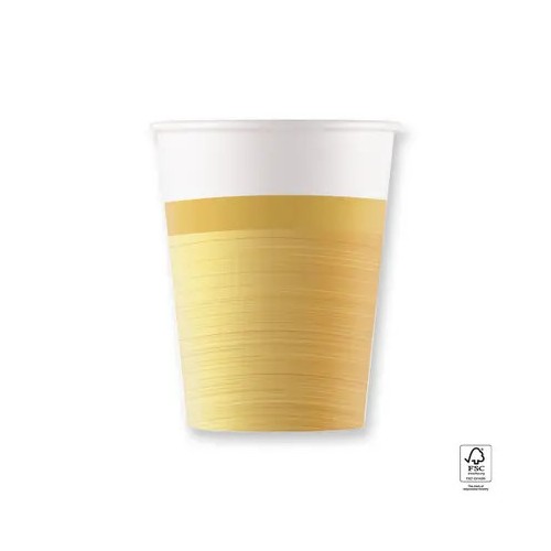 Colour Next Generation Gold Paper Cup 8 pcs 200 ml FSC