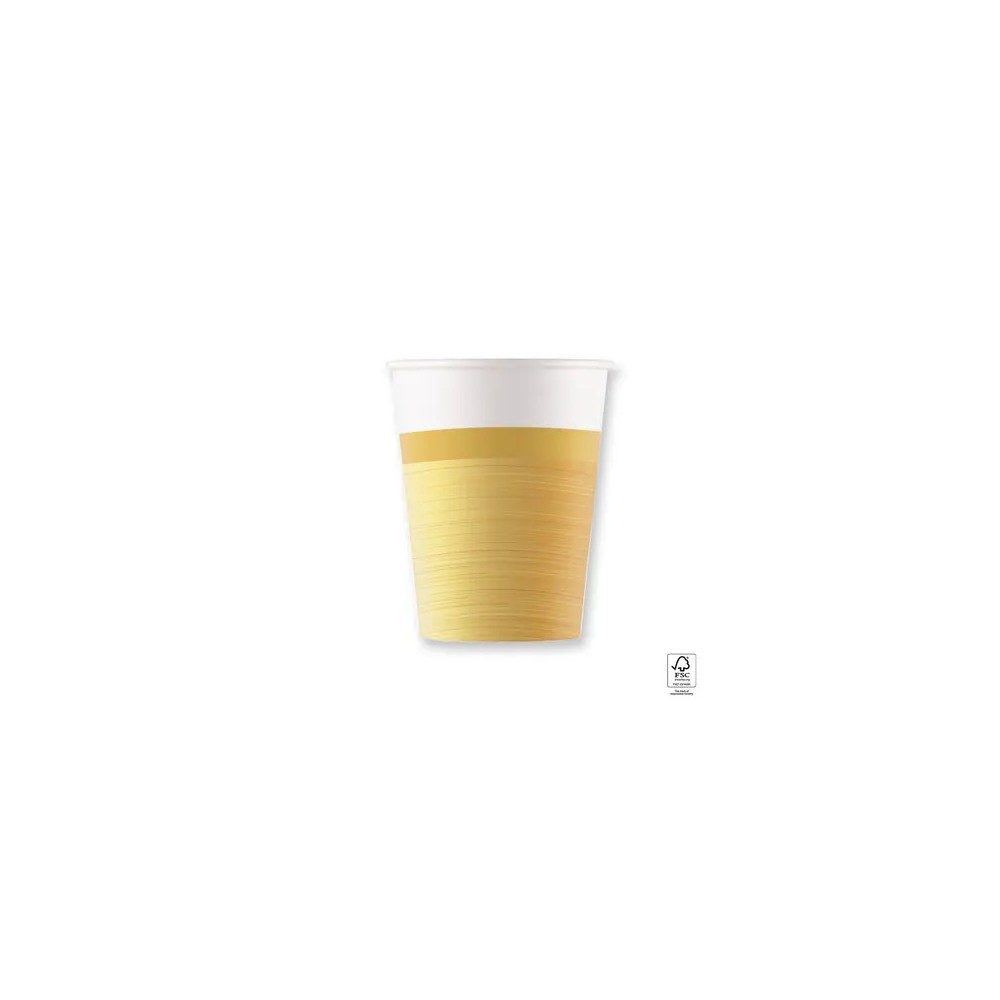 Colour Next Generation Gold Paper Cup 8 pcs 200 ml FSC