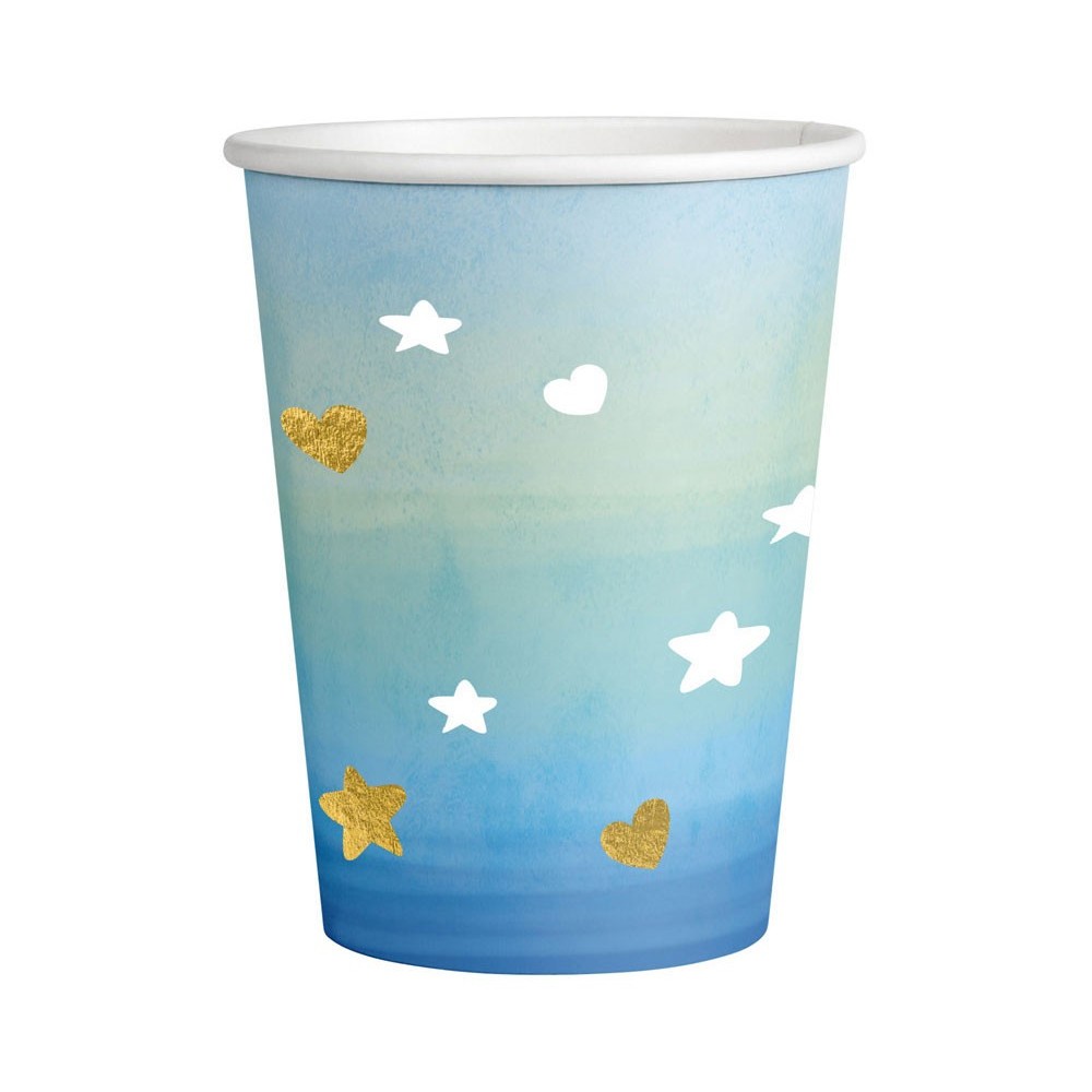 Baby Hello World Boy Paper Cup 8 pcs 250 ml