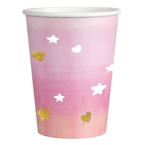 Baby Hello World Girl paper cup 8 pcs 250 ml