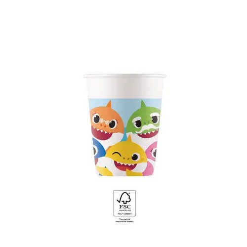 Baby Shark Fun in the Sun paper cup 8 pcs 200 ml FSC