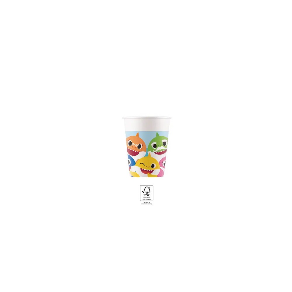 Baby Shark Fun in the Sun paper cup 8 pcs 200 ml FSC