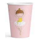 Ballet Little Dancer Ballerina Paper Cup 8 pcs 250 ml