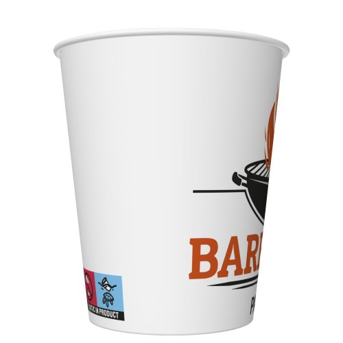 BBQ Party Barbecue paper cup 8 pcs 250 ml