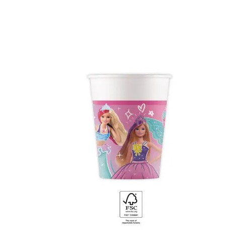 Barbie Fantasy paper cup 8 pcs 200 ml FSC