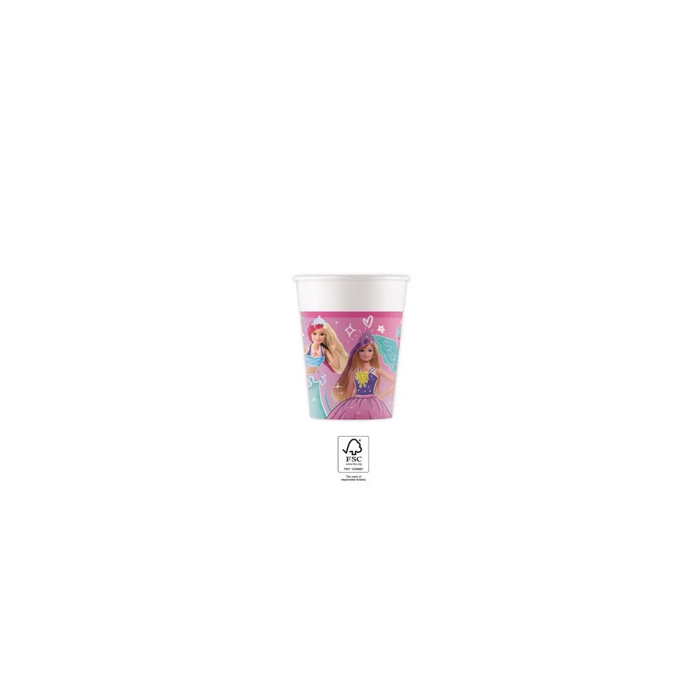 Barbie Fantasy paper cup 8 pcs 200 ml FSC