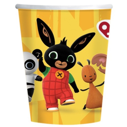 Bing Yellow paper cup 8 pcs 250 ml