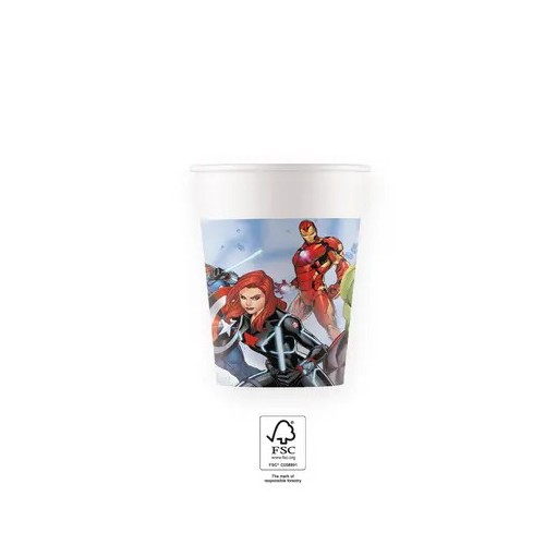 Avengers Infinity Stones paper cup 8 pcs 200 ml FSC