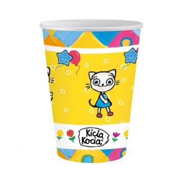Cat Kitty Kitten paper cup 6 pieces 250 ml