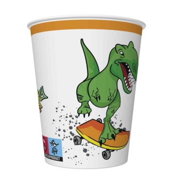 Dinosaur Crazy paper cup 8 pcs 250 ml
