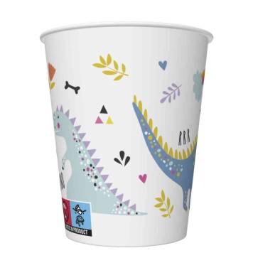 Dinosaur Funny paper cup 8 pcs 250 ml