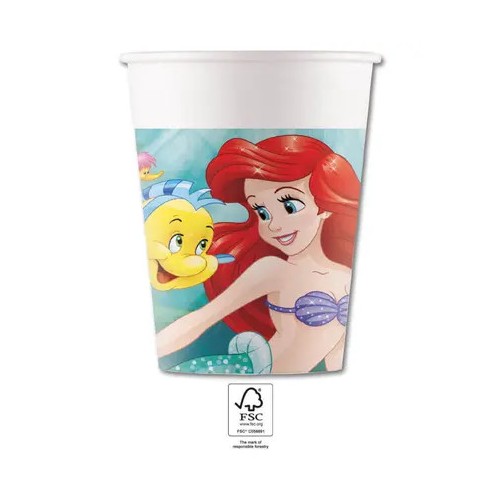 Disney Princess Ariel Curious paper cup 8-pack 200 ml FSC