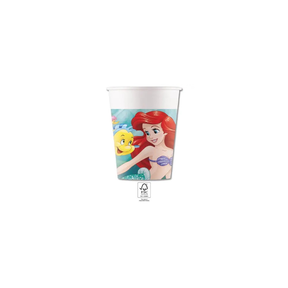 Disney Princess Ariel Curious paper cup 8-pack 200 ml FSC