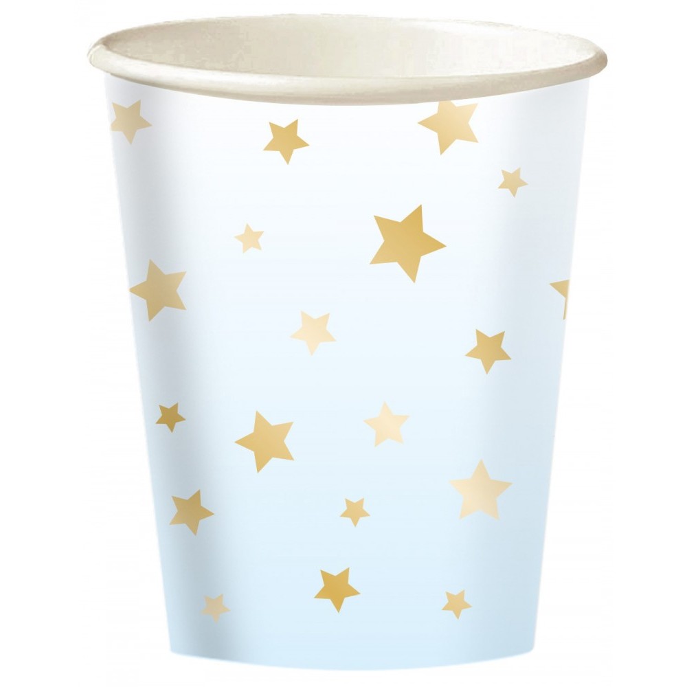 First Birthday Blue Ombre paper cup 8 pcs 250 ml