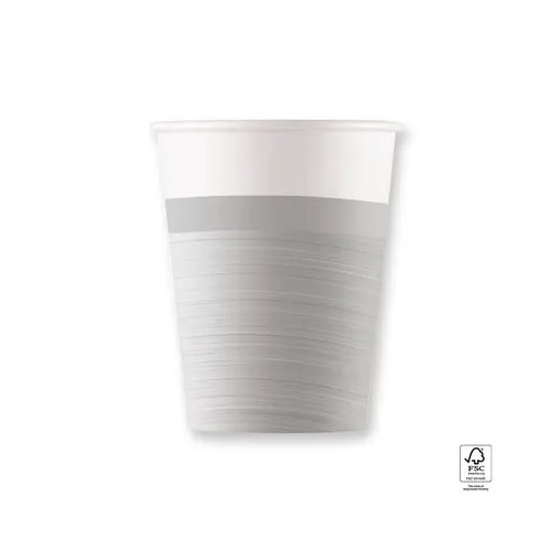 Colour Next Generation Silver paper cup set of 8, 200 ml FSC