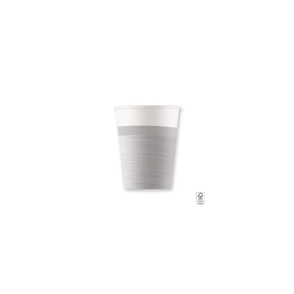 Colour Next Generation Silver paper cup set of 8, 200 ml FSC