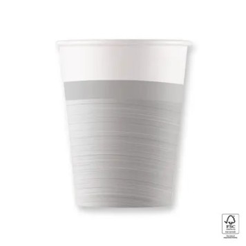 Colour Next Generation Silver paper cup set of 8, 200 ml FSC