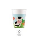 Farm  Party paper cup 8 pcs 200 ml FSC