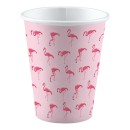 Flamingo Pink paper cup set of 8, 250 ml