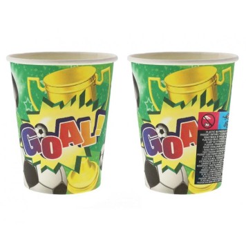 Football Goal paper cup 6 pcs 270 ml