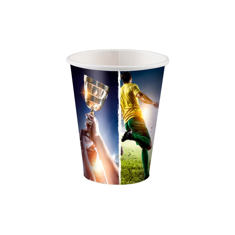 Football Kick It paper cup 8 pcs 250 ml