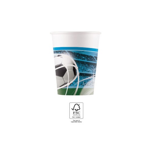 Football Soccer Fans paper cup 8 pcs 200 ml FSC