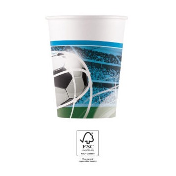Football Soccer Fans paper cup 8 pcs 200 ml FSC