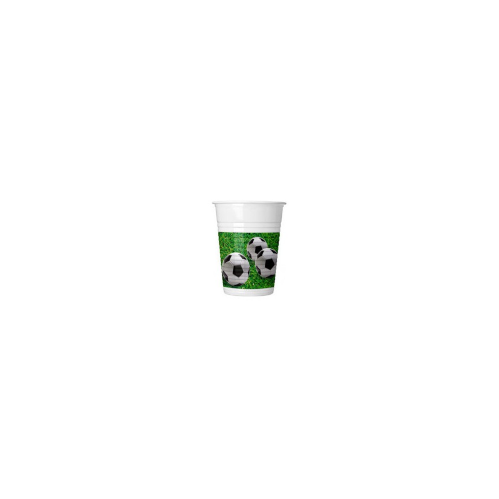 Football Soccer Field plastic cup set of 8, 200 ml