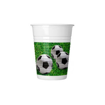 Football Soccer Field plastic cup set of 8, 200 ml