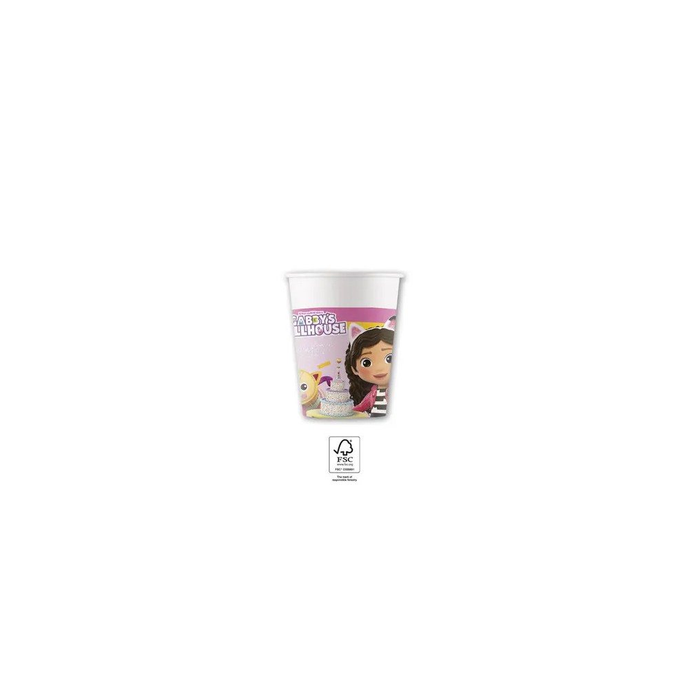 Gabby's Dollhouse Friends paper cup 8 pcs 200 ml FSC