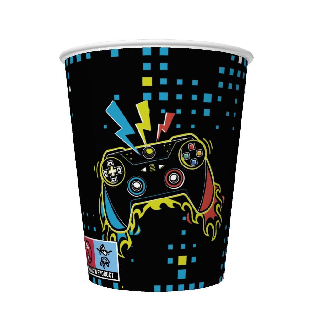 Gamer Play Pad paper cup, pack of 8, 250 ml