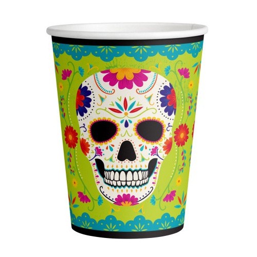 Halloween Day of the Dead paper cup 8 pcs 250 ml