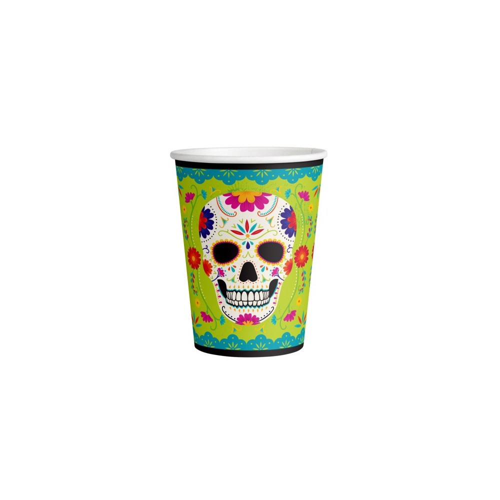 Halloween Day of the Dead paper cup 8 pcs 250 ml