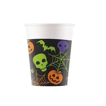 Halloween Happy paper cup 8 pcs 200 ml FSC