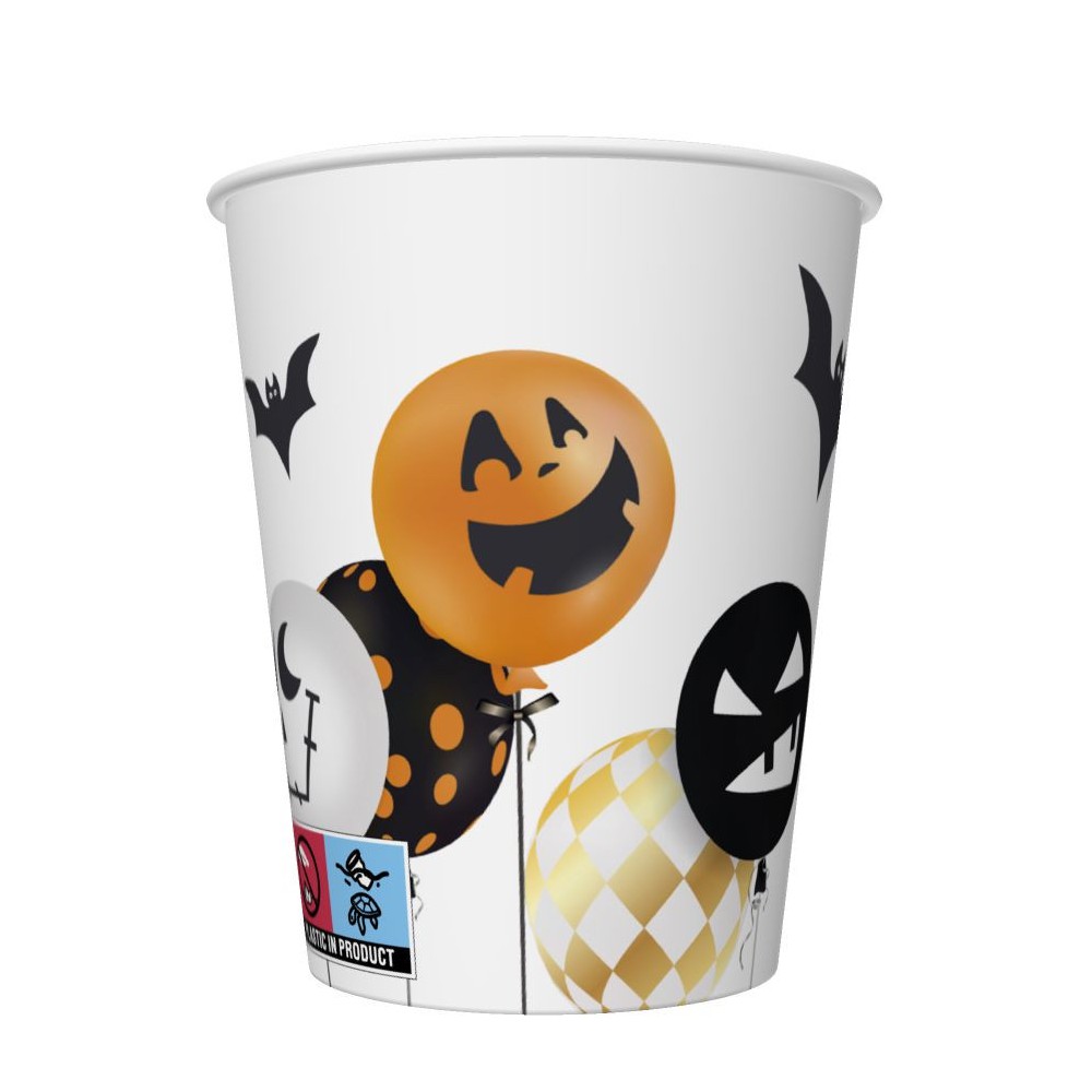 Halloween Scary Balloons 8-piece paper cups 250 ml
