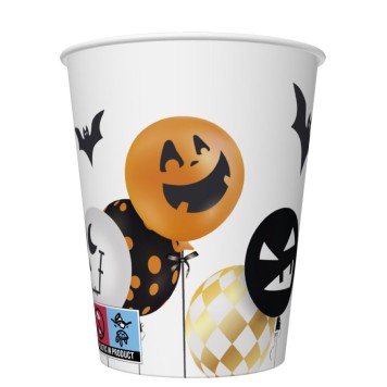 Halloween Scary Balloons 8-piece paper cups 250 ml