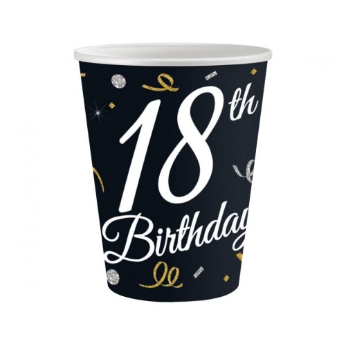 Happy Birthday B&C Happy Birthday 18 paper cups 6 pcs 200 ml