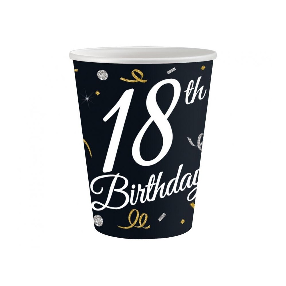 Happy Birthday B&C Happy Birthday 18 paper cups 6 pcs 200 ml