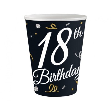 Happy Birthday B&C Happy Birthday 18 paper cups 6 pcs 200 ml