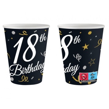 Happy Birthday B&C Happy Birthday 18 paper cups 6 pcs 200 ml