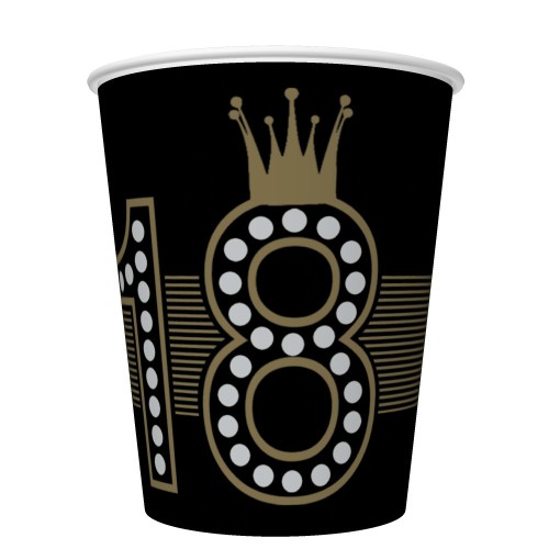 Happy Birthday Hollywood Style Happy Birthday 18 paper cups 8 pieces 250 ml